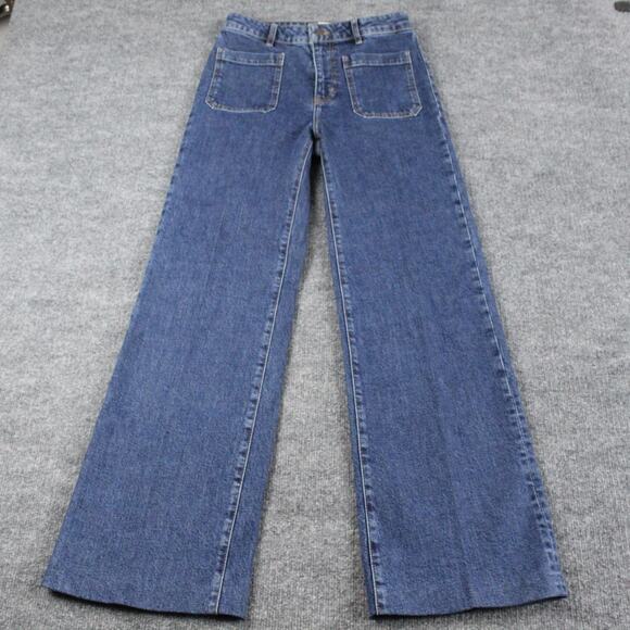 Frame Jeans Womens 26 The Refined Saturn Wide Leg High Rise Denim Office Luxury - Picture 5 of 16